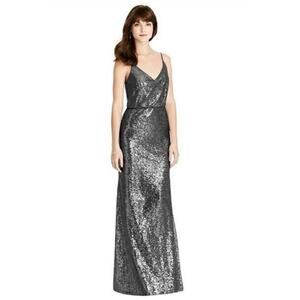 NEW! After Six Size 2 Elle Sequin Trumpt Gown Stardust Dress $271 msrp J3-15